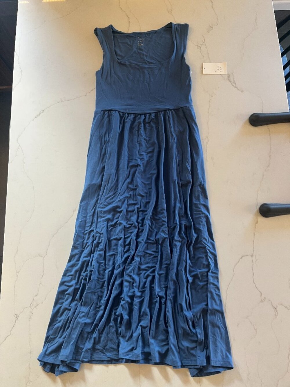 A New Day Scoop Neck Sleeveless Midi Knit Blue Dress